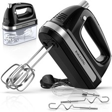 BAIGELONG Hand Electric Mixer, 300W Ultra Power Food Kitchen Mixer with 5 Self-C