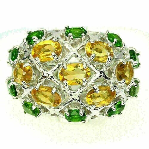 Silver ring citrine - silver,
