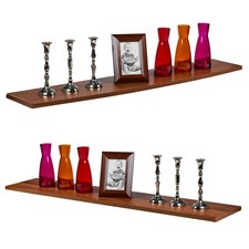 Large wooden floating shelves - large,