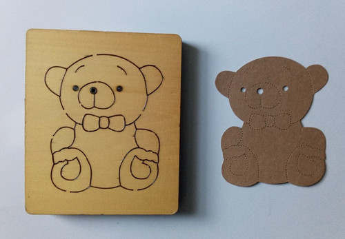 Cross cuts wooden - die, teddy