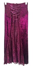VINTAGE NOMADS SKIRT SIZE M GOTH VELVET & LACE VAMP FAE LACED CORSET WAIST NWOT