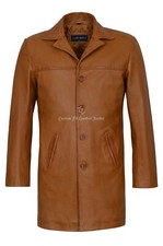 Mens Real Leather Blazer Tan