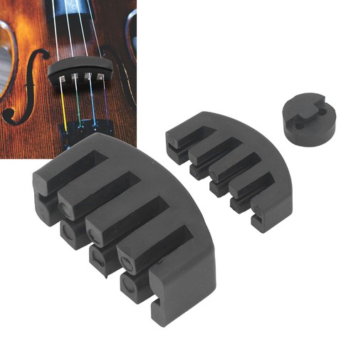 3pcs rubber violin cello mute - rubber,