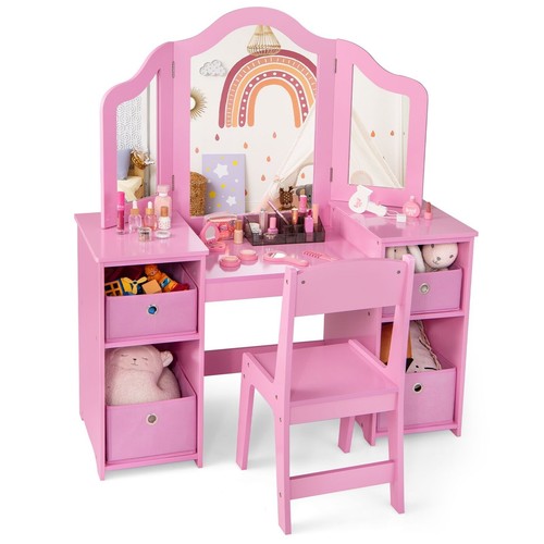 Kids vanity table - kids, chair