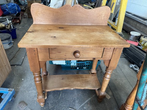Solid pine washstand desk - pine, /desk