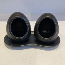 Nigella Lawson Living Kitchen Black Salt & Pepper Piglets Mini Salt Pigs On Tray