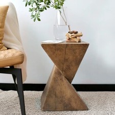 Geometric Side Table Wooden