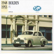 1948-1953 HOLDEN FX Classic Car Photograph / Information Maxi Card