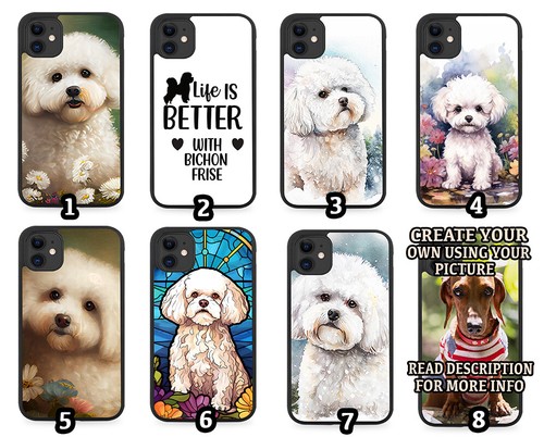 Bichon frise rubber phone - bichon,