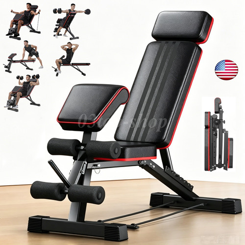 Foldable dumbbell weight - foldable, bench