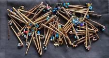 83 x wooden lacemaking bobbins
