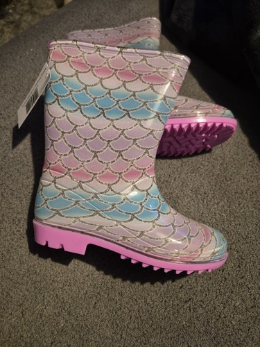 Girls mermaid wellington boots - wellington,