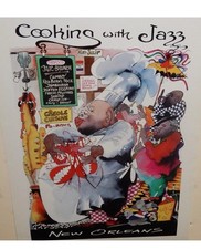 LEO MEIERSDORFF "COOKING WITH JAZZ" COLOR POSTER Vintage 