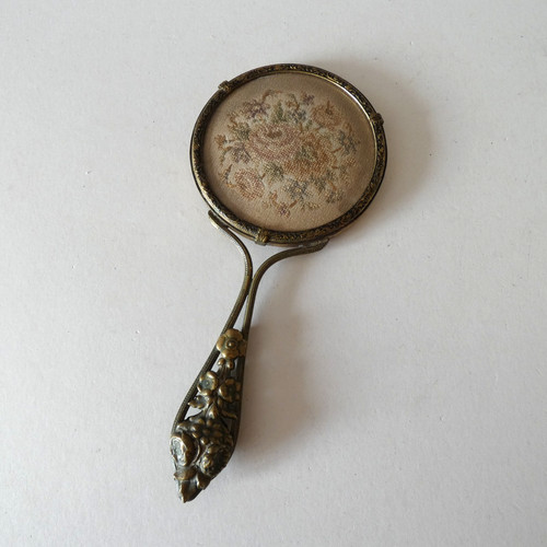 Petit point gilt brass ormolu - gilt,