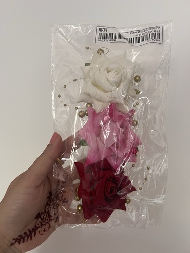 Artificial rose garland white - rose,