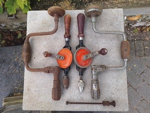 Vintage hand drills - hand,