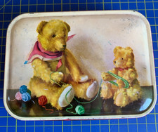 VINTAGE TOFFEE TIN Hollands Toffee Made By Arthur Holland In England teddy bears