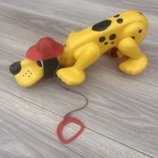 Original Vintage 1970'S Pull Along Walking dog.