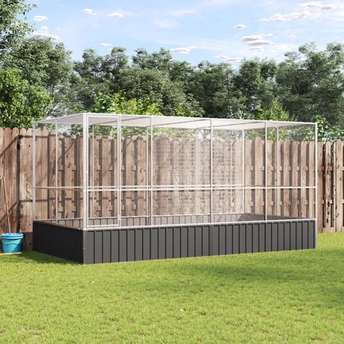Aviary with extension silver - aviary,