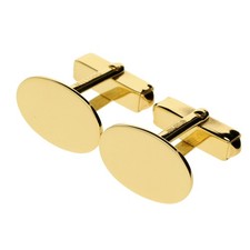 18ct Gold Miltons Diamonds Oval Cufflinks - 11.9g