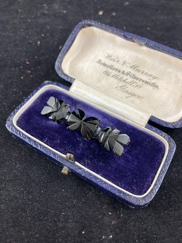 Antique victorian whitby jet - whitby,