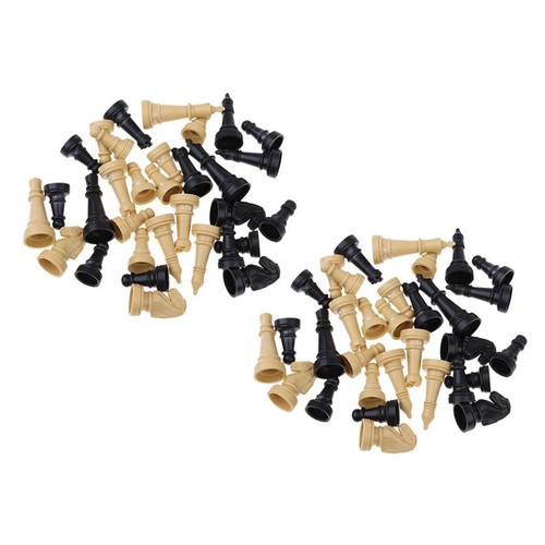 64pcs plastic chess - 64pcs,