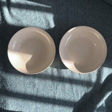 Denby Caramel Stripes 2 pasta Bowls Discontinued 