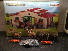 Schleich farm world 42195 horse barn and stables with accessories. Used - Boxed