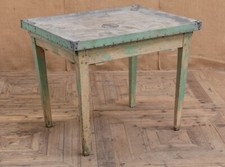 Antique Georgian or Regency Painted Pine Zinc Top Dairy / Potting Garden Table