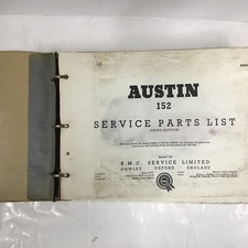 Austin 152 Omnitruck J2 PA Omnicoach J2 BA Omnivan J2 VA BMC service parts list