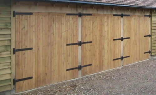Complete timber garage door - complete,