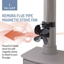 Valiant Remora Magnetic Flue Pipe Heat Powered Stove Fan - FIR350