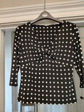 Kaliko V-neck Rucked 3/4 Sleeve Top Sz 14