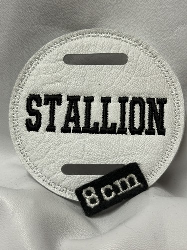 8cm white leather - 8cm,