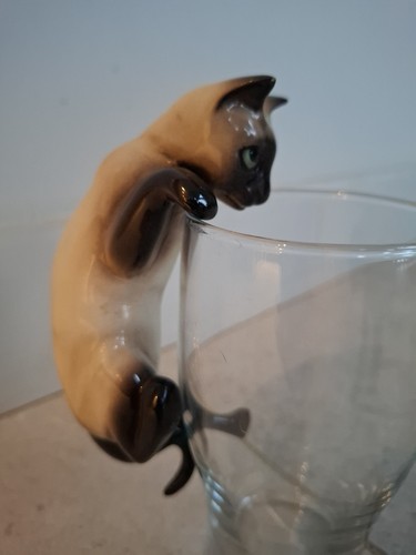 Vintage ceramic siamese cat - vintage,