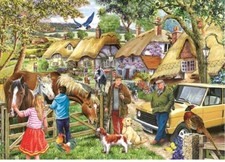 Hop Big 500 XL Jigsaw Puzzle. Complete.  Lovely Condition.  Horses And Hounds
