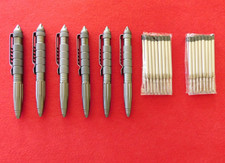 6 Aircraft Aluminum Tactical Self Defence Pen Glass Breakers Plus 32 Pen Refills