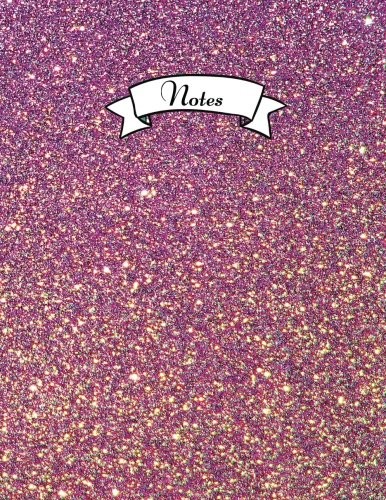 Notes pink purple glitter - pink,
