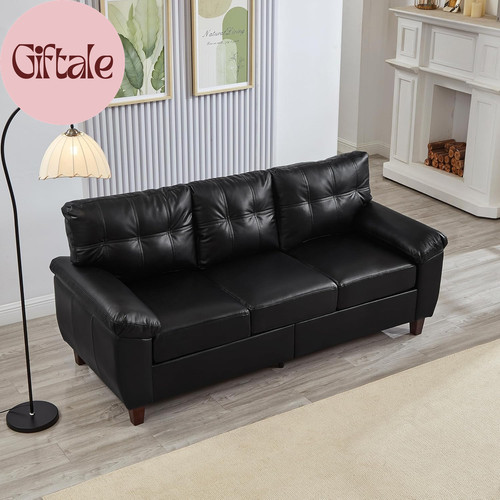 Faux leather seater sofa - faux,