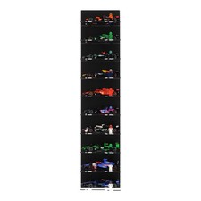 UNIQUEDISPLAY Wall Mounted Display Case for 10x LEGO Speed Champions Formula One