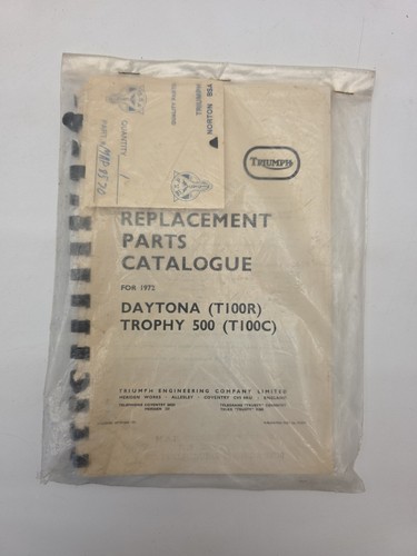 Triumph parts manual book 1972 - triumph,