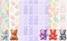 Gummy bear writing papers - bear,
