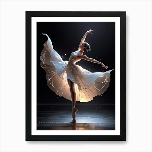 Ballerina art print - ballerina, framed