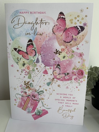 Daughter law birthday card - daughter, in
