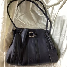 Navy Blue Soft Leather Bucket