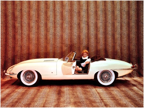 1961 jaguar type color press - jaguar, e