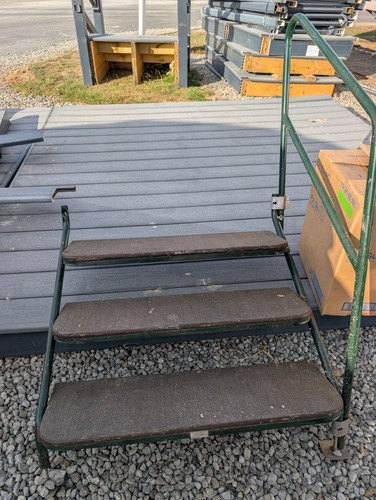 Caravan steps with - caravan, handrail
