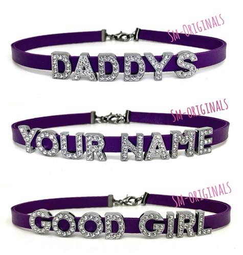 Purple choker necklace bdsm - choker,