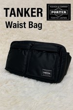 PORTER Tanker Mini Waist Shoulder Bag Black Japan Yoshida Nylon Crossbody Used