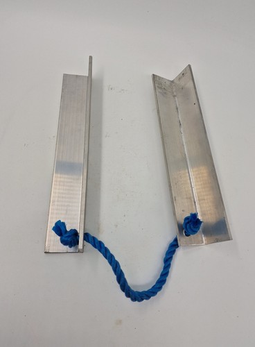 Pair metal wheel chocks - of,